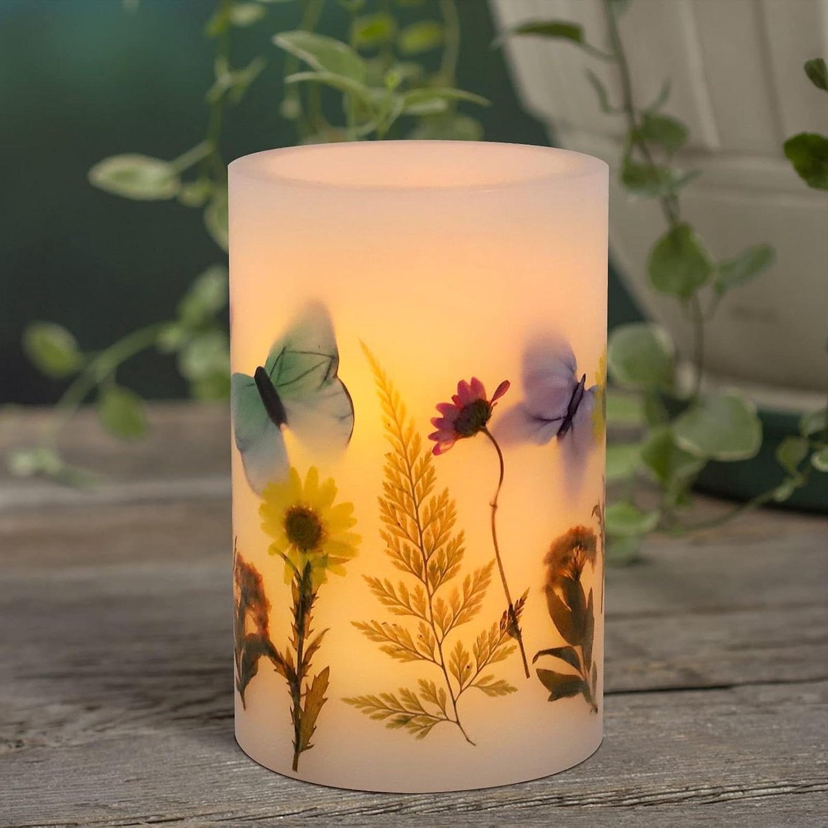 Vlinder Kaarsen - Vlamloze Kaarsen - Sfeerverlichting Thuis - Met Afstandsbediening - 4x6 Inch - Wit