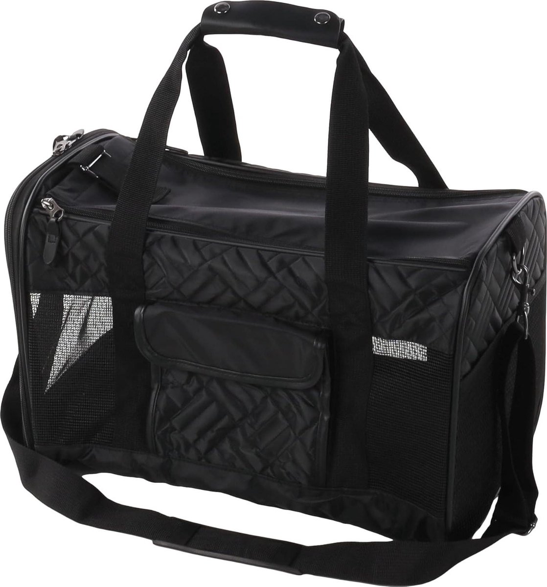 Reistas Huisdieren - Draagtas Kat Hond - Veilig Vervoer - Ademend Mesh - 45 x 29 x 28 cm - Grijs