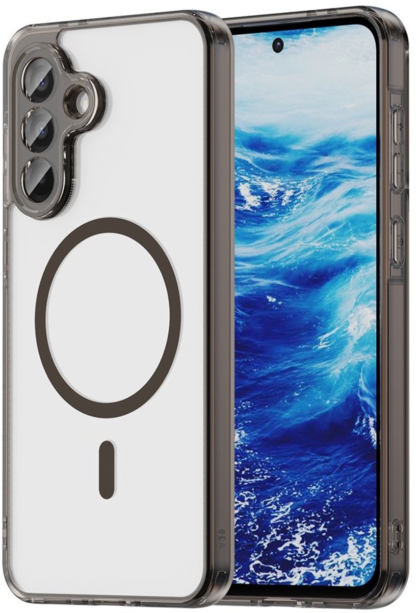 Coverup Hoesje - Geschikt voor Samsung Galaxy A56 Hoesje - Coverup Clear TPU Back Cover - MagSafe Compatible - Zwart