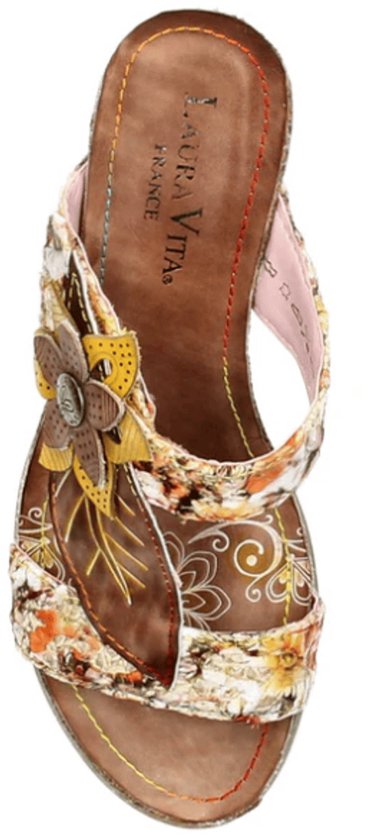 Laura Vita Dames Slipper Marron | Multicolour | Maat: 39