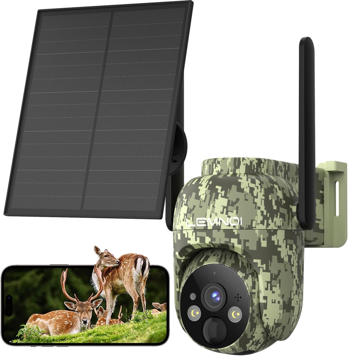 Thijox - 4G Beveiligingscamera met SIM-kaart, 4G Wildcamera zonder WiFi, 2K HD Kleur Nachtzicht, PIR Bewegingsdetectie, Weerbestendig voor Buiten, 1 s