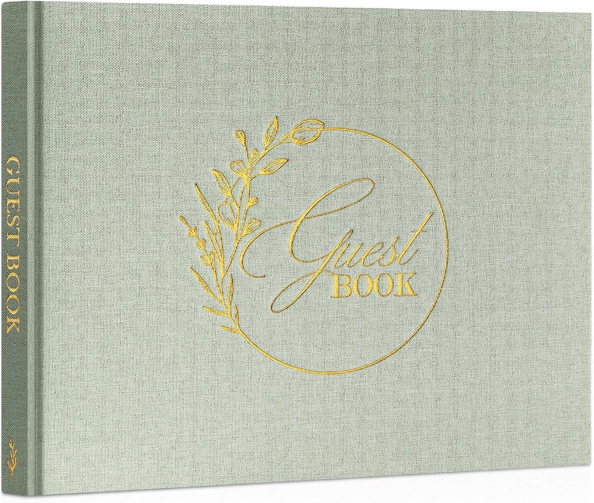 Thijox - Elegant Linnen Gastenboek Bruiloft - 108 Blanco Pagina's voor Ondertekening en Foto's - Polaroid Gastenboek voor Bruiloft, Vrijgezellenfeest,