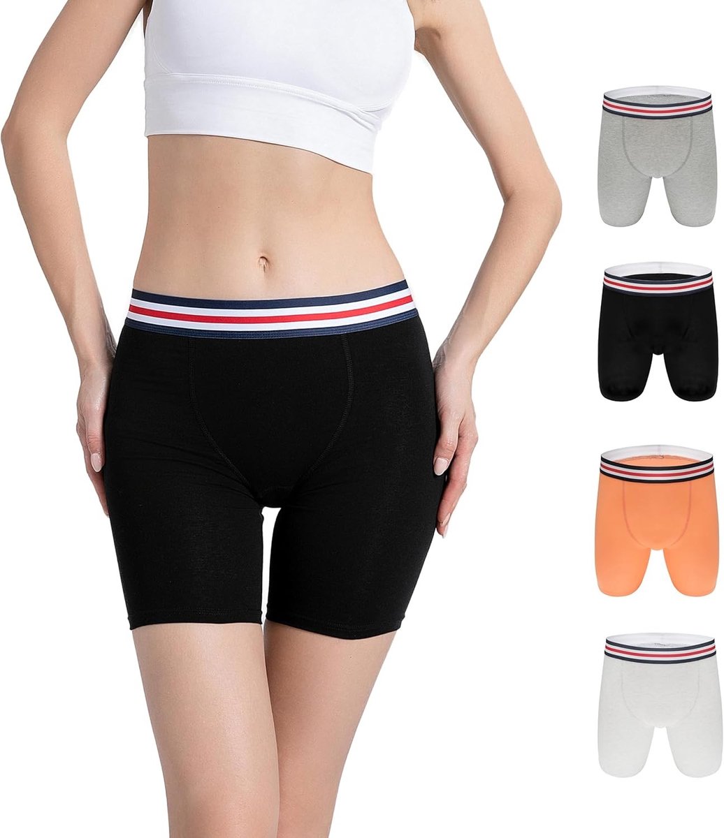 Comfortabele Katoenen Boxer Shorts voor Dames - Ideaal als Ondergoed, Boyshorts en Briefs