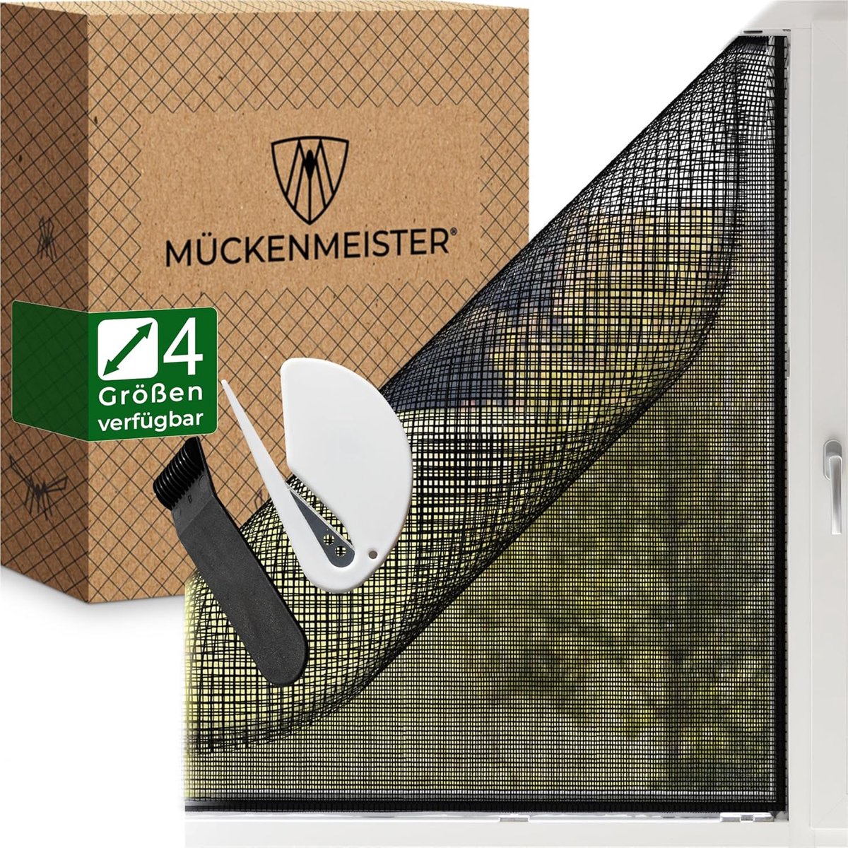 Thijox - Vliegengaas voor Ramen 120x240 cm Zwart - Insectenwerend Glasvezel Muggennet - Makkelijk op maat te snijden met Plakstrips voor Thuis, Tuin e