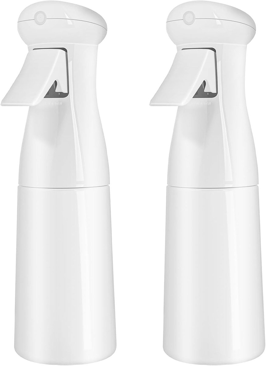 Ultrafijne Sprayflessen 200ml - 2-Pack Continue Sprayflessen voor Planten, Haar en Schoonmaken met Extra Fijne Nevel