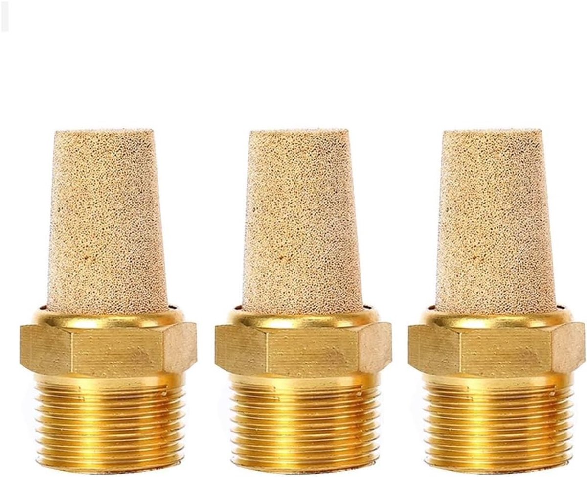 3-delige Volle Koper Pneumatische Solenoïde Ventiel Set BSL-04, Geluidsreductie voor Industriële Lucht Systemen en Toepassingen