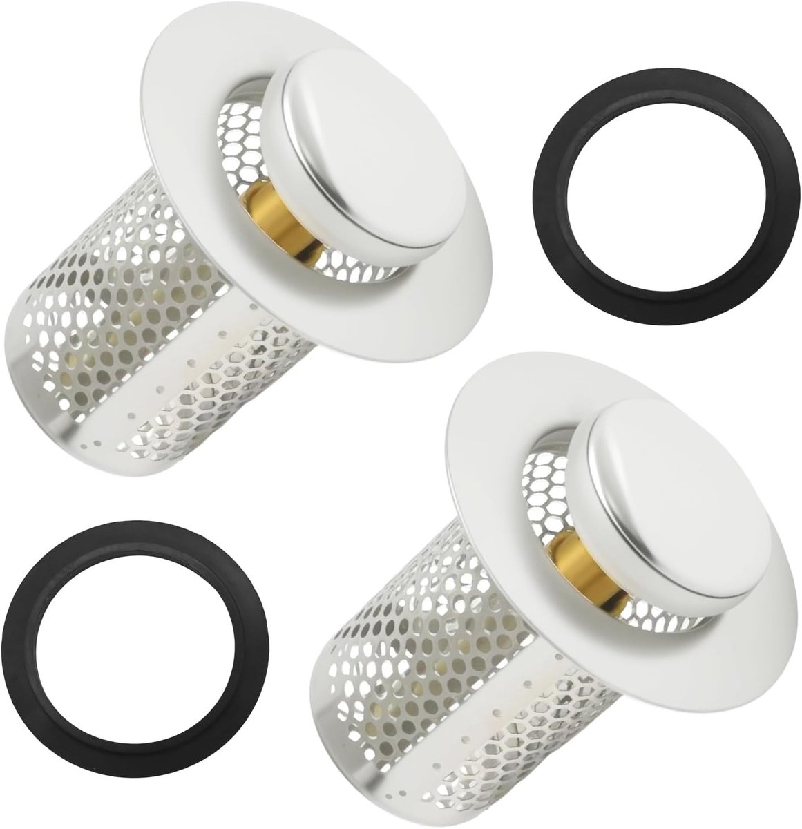 Roestvrijstalen afvoerfilters 33 x 50 mm voor keuken, badkamer en balkon - set van 2, effectief en duurzaam