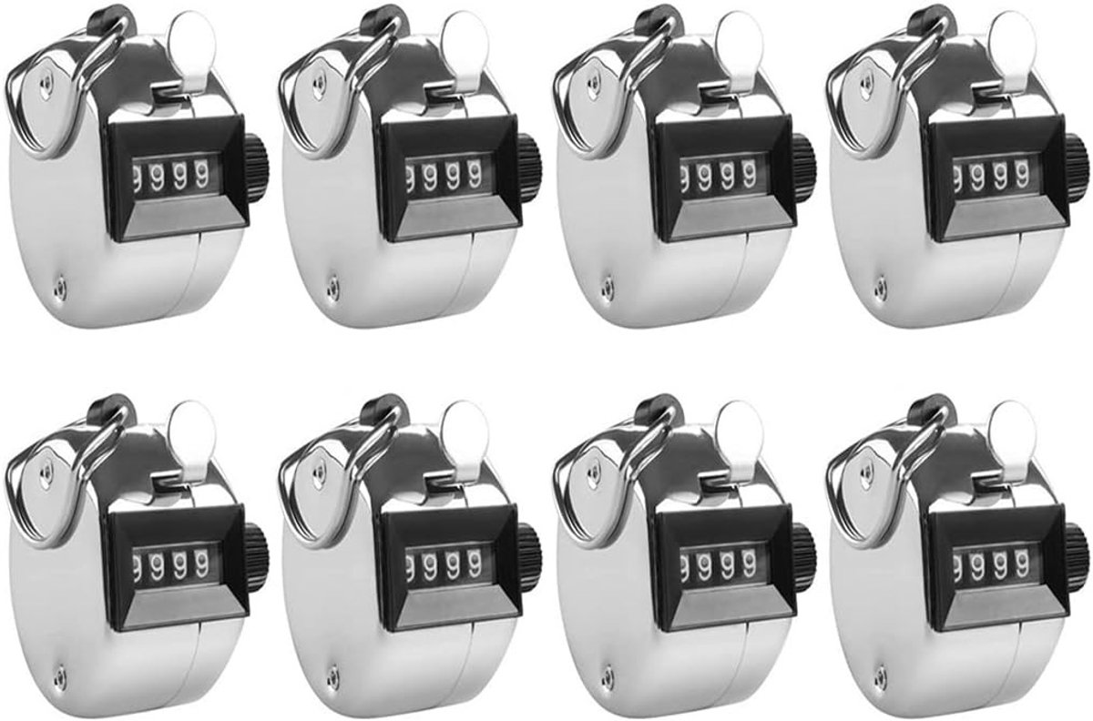 8 Stuks Handtellertjes, Klikteller, Pedometer en Mechanische Teller voor Fitness, Sport en Training