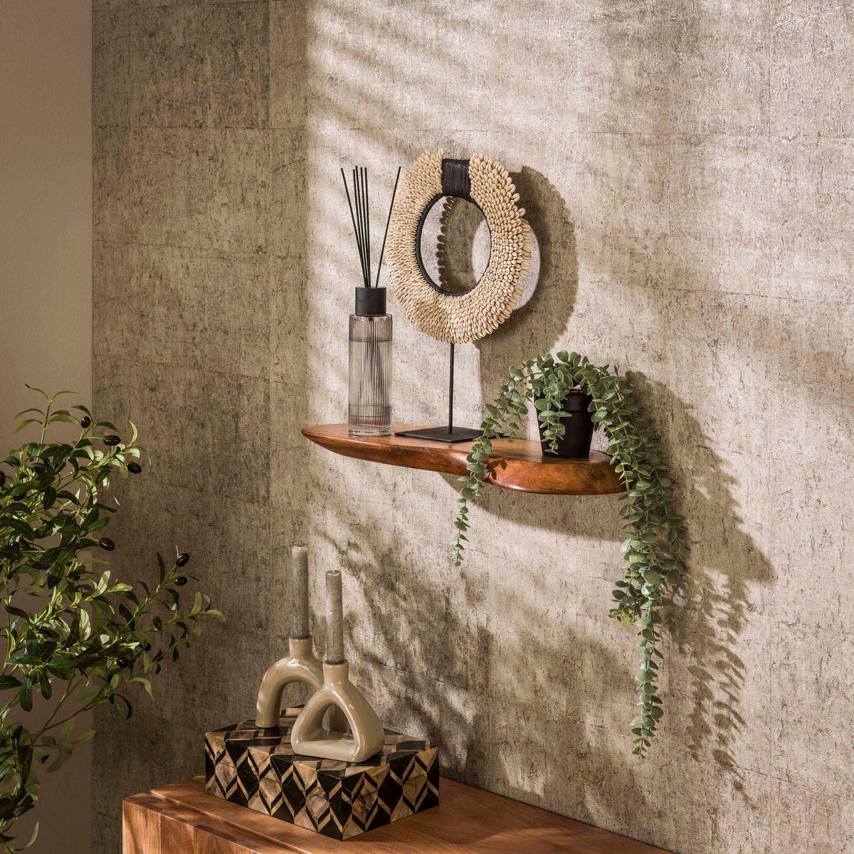 Wandplank Organic Massief Acasia 60cm
