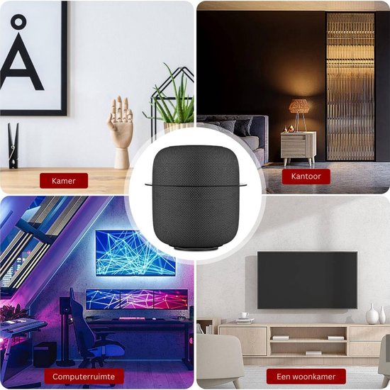 Homepod Houder - Luxe Houder - Muurbeugel - voor een Betere Geluidservaring - Speaker Stand - Zwart — afbeelding 4