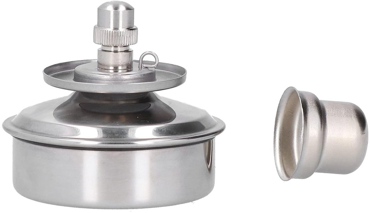RVS Alcohol Lamp 100Ml - Draagbare Verstelbare Verlichting voor Laboratoria en Scholen met Wick Cover en Veiligheid