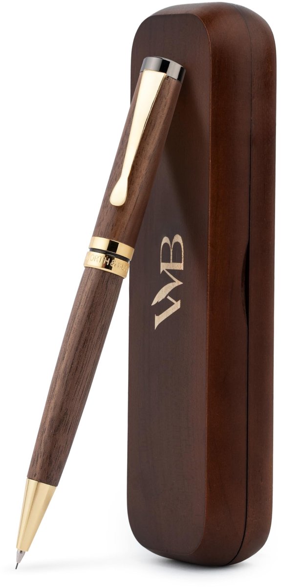Dailygoods - Luxe Houten Vulpotloodset - Hervulbaar Potlood voor Journaling en Kalligrafie