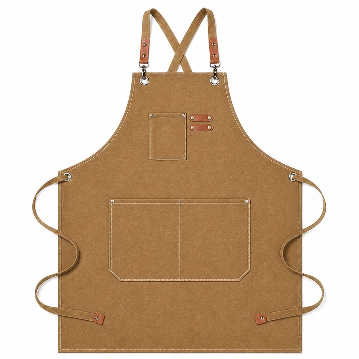 Dailygoods- Keukenschort Verstelbaar - Kookschort Heren/Dames - 68 x 76 cm - Lichtgewicht/Duurzaam - 3 Zakken - Ideaal voor Barbecue/Restaurant
