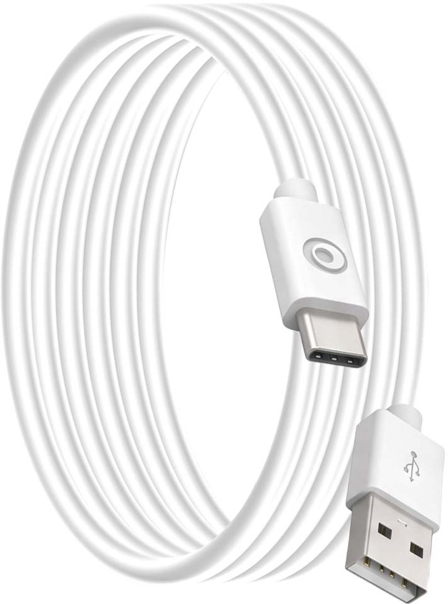 Bigben Connected, USB-A naar USB-C Oplaadkabel 3A - 1.2m, Wit