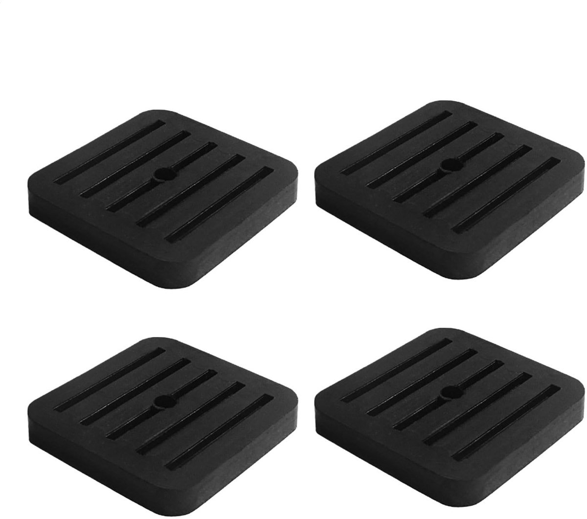 Dailygoods - Trillingsisolerende Rubber Matten voor Apparaten - 4 Stuks