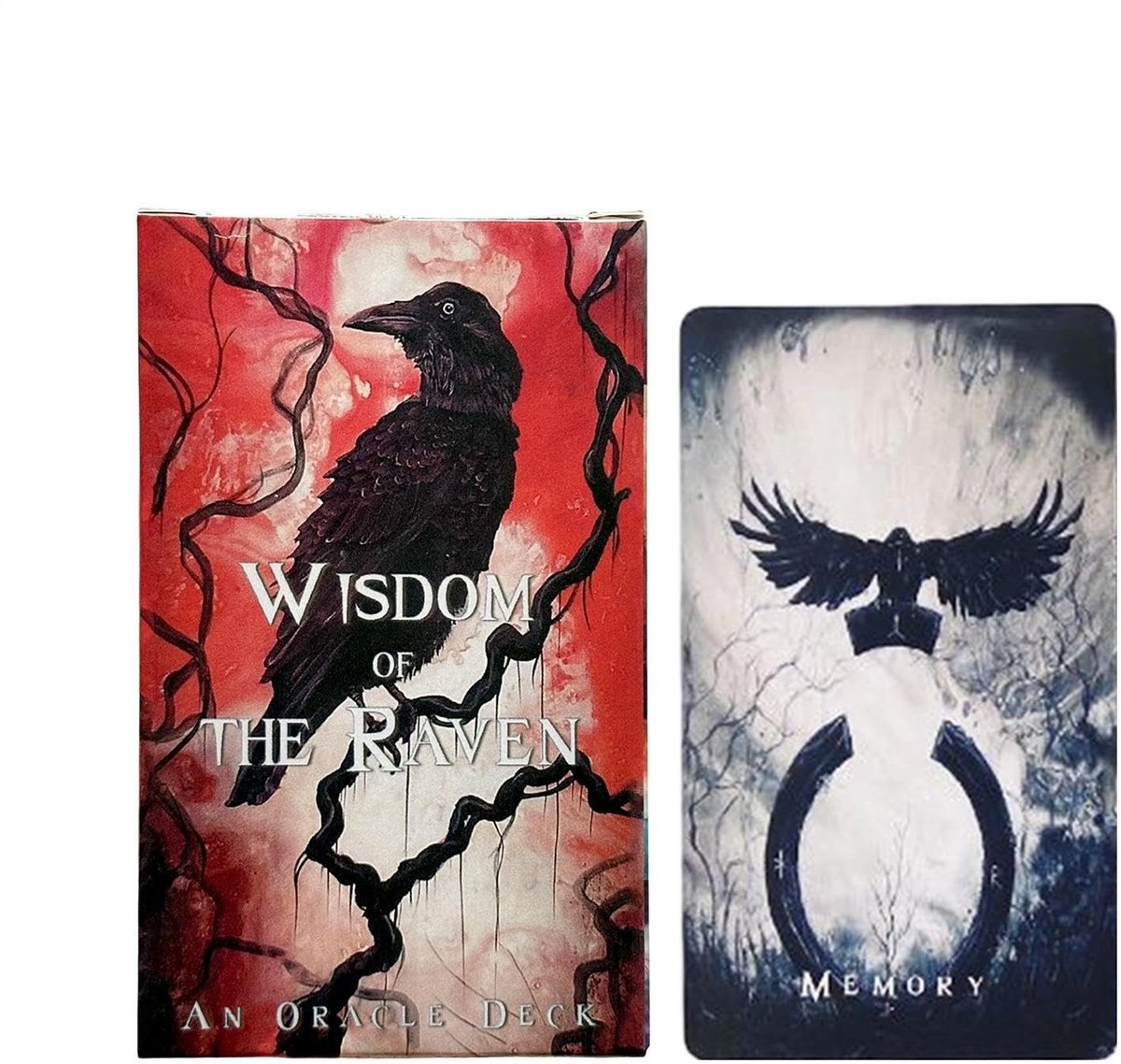 Dailygoods - Mystic Raven Tarot Deck - 78 Stuks Oracle Kaarten met Gidsboek voor Waarzeggen