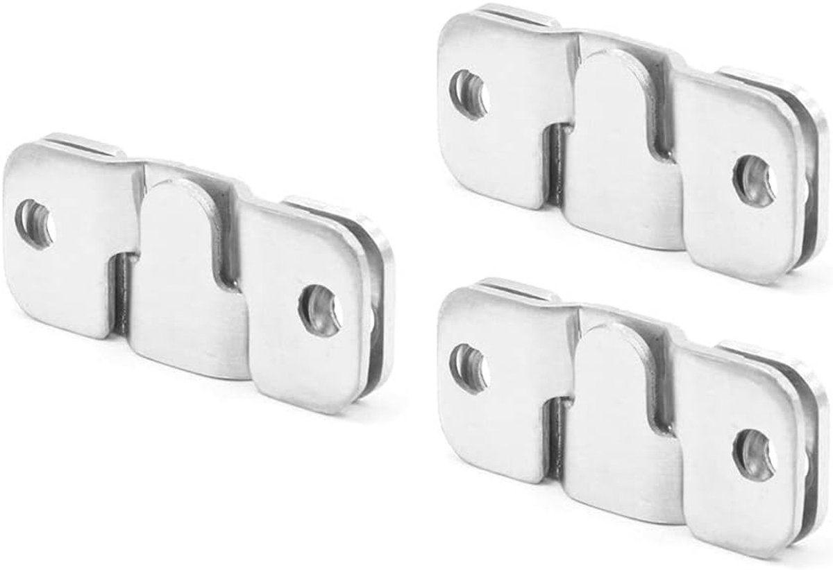 Set van 3 Flush Mount Beugels voor Foto's - RVS Haken voor Wandmontage, Hoofdbord en Decor
