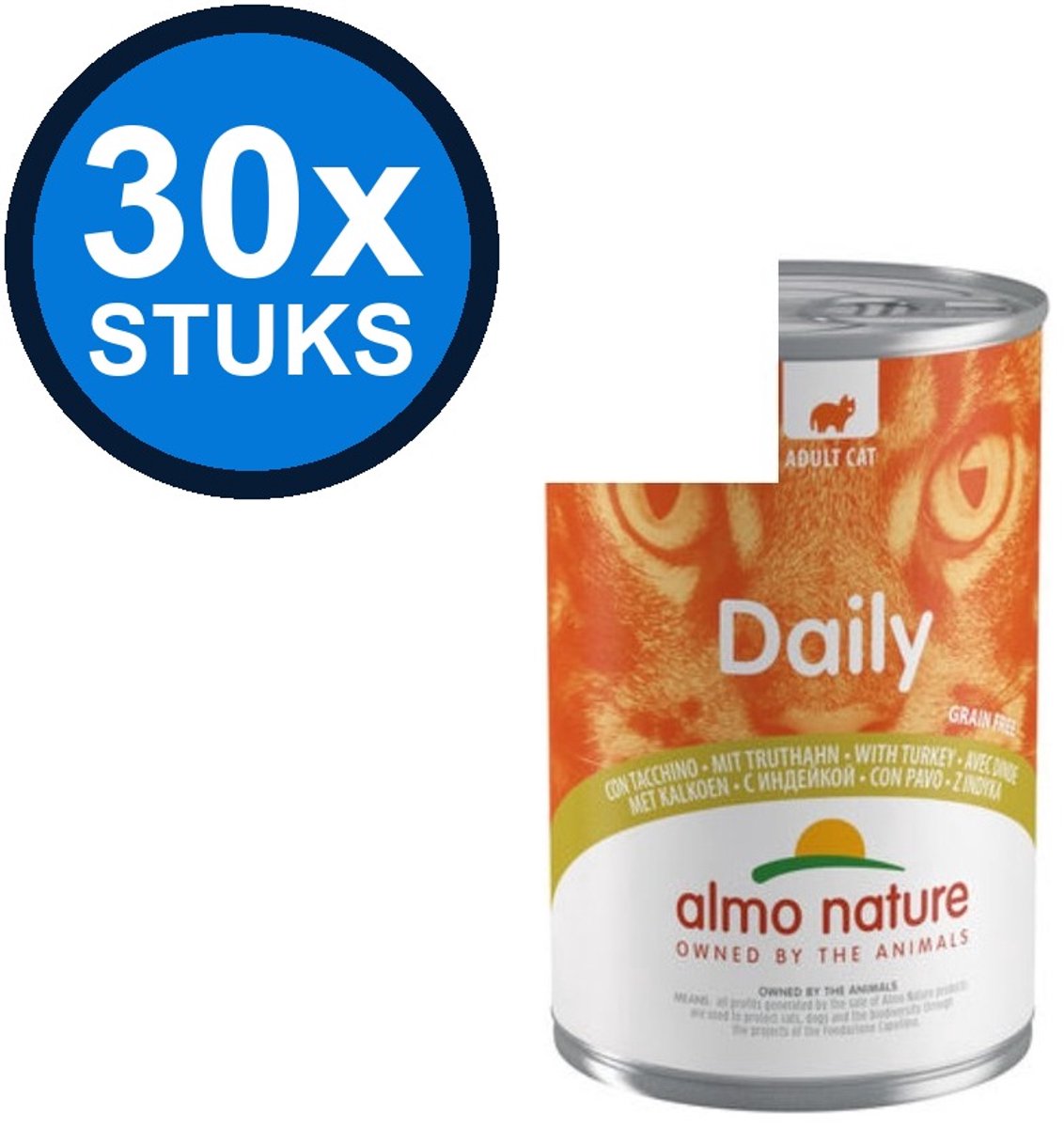 Almo Nature Almo Nature Daily - Kalkoen - Kattenvoer Natvoer Blik - 400g