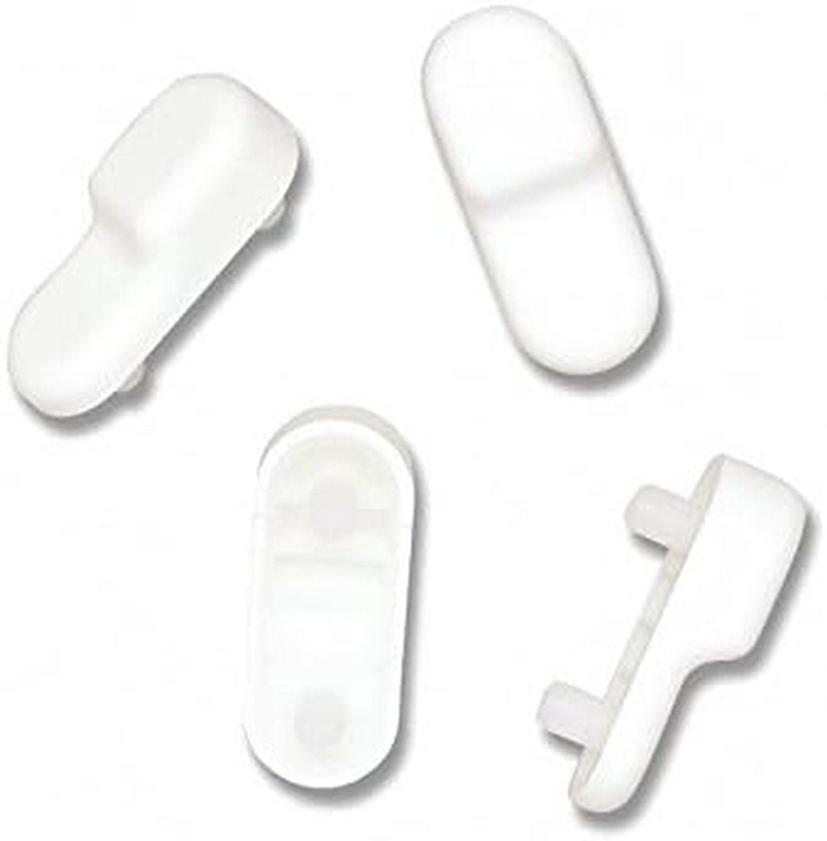 Wc-bril bumpers - Hoekbeschermers - Toilet Reparatie - Met pennen - 45 x 18 mm - Wit