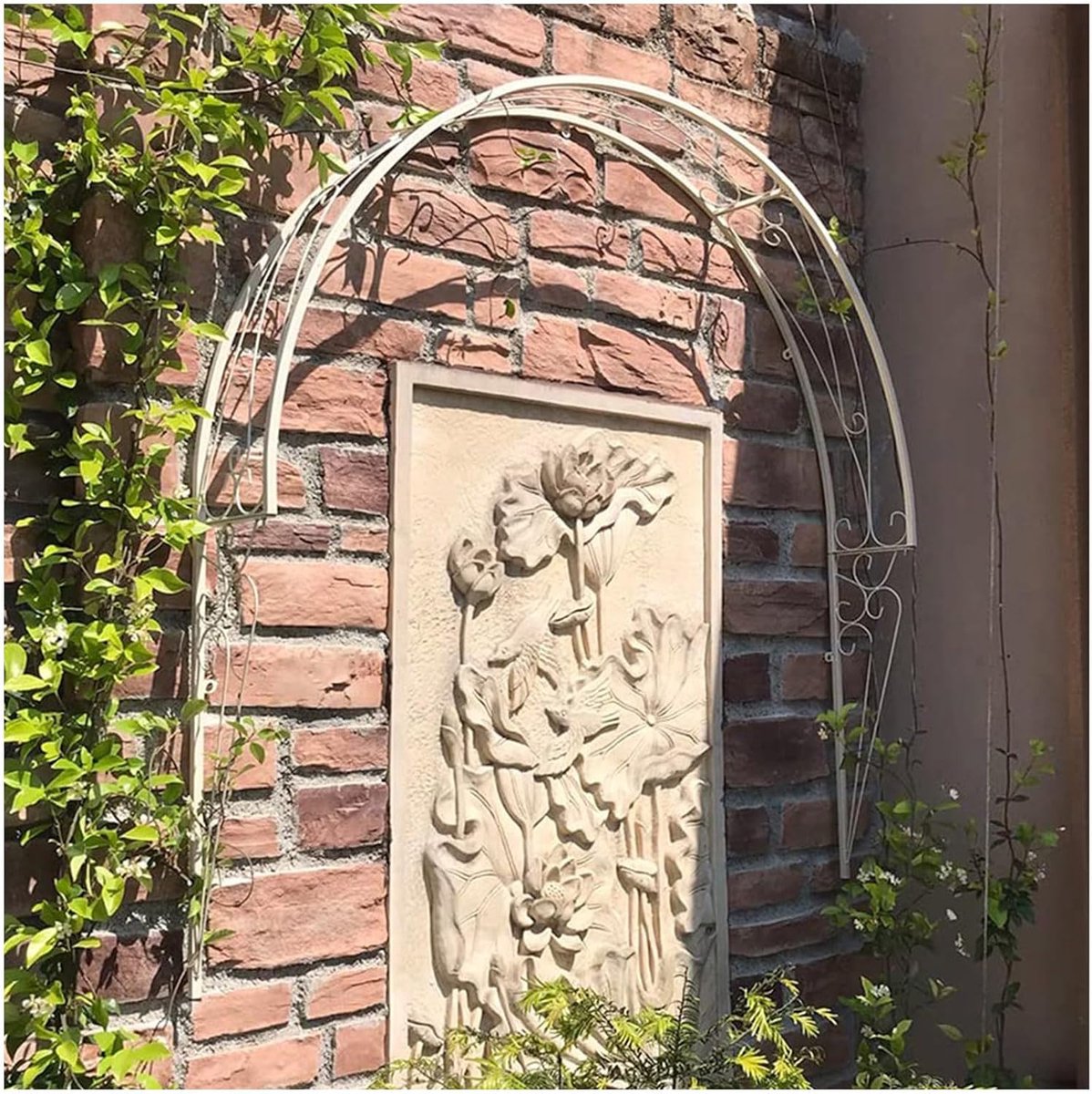 Metalen Rozenboog - Tuinboog Klimplanten - Tuin Decoratie - Stevig IJzer Ontwerp - 150 x 147 cm - Zwart