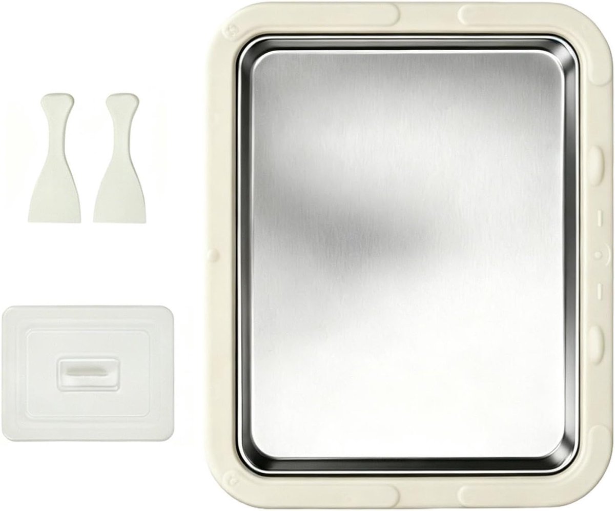 Gerolde IJsjesmachine - IJsmaker Kinderen - Desserts Maken - Handmatige Bediening - 22.5x17.5cm - Wit