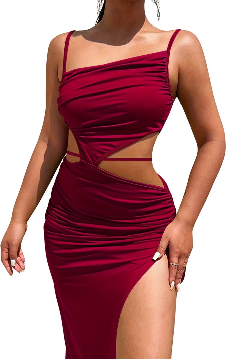 Currero Zomerjurk Dames Zomerjurken Volwassenen Vrouwen Midi Jurk Ibiza Stijl Sundress Dress Kurkuma M Geel