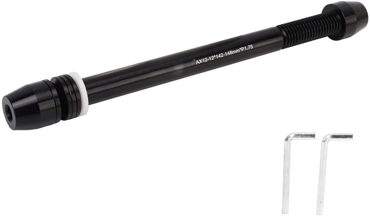 Fietstrainer as - Steekas adapter - Indoor fietsen - Verstelbare lengte - 142-148 mm - Aluminium