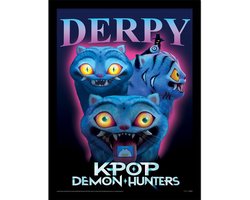 KPop Demon Hunters Derpy Unisex Ingelijste Afbeelding - gekleurd - Standard