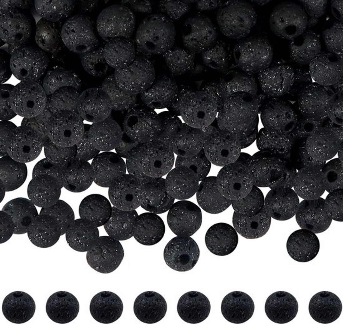 Solidchoice - Dailygoody - Lavasteenkralen - Natuurlijke kralen voor sieraden