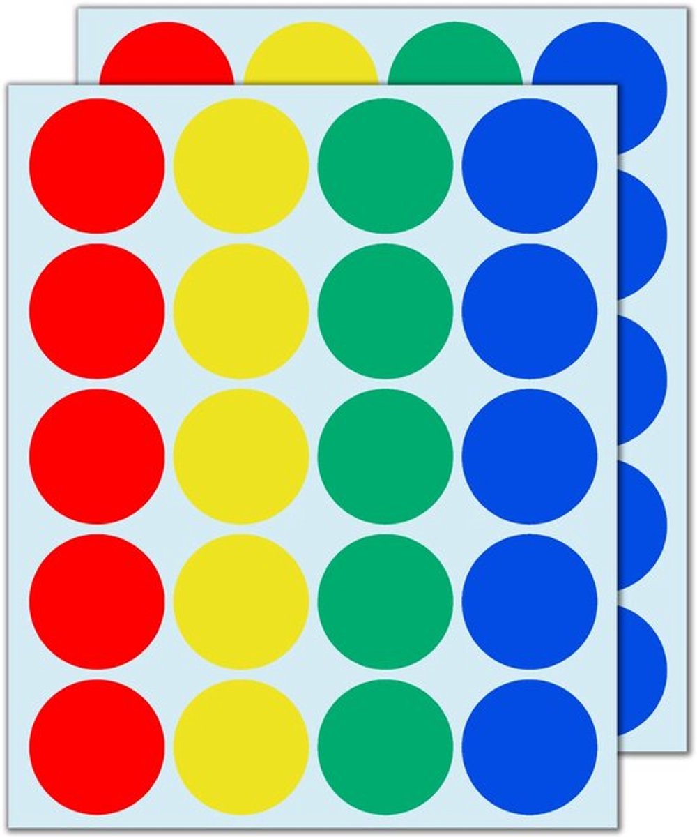 Ronde gekleurde puntstickers Dailygoody - Solidchoice