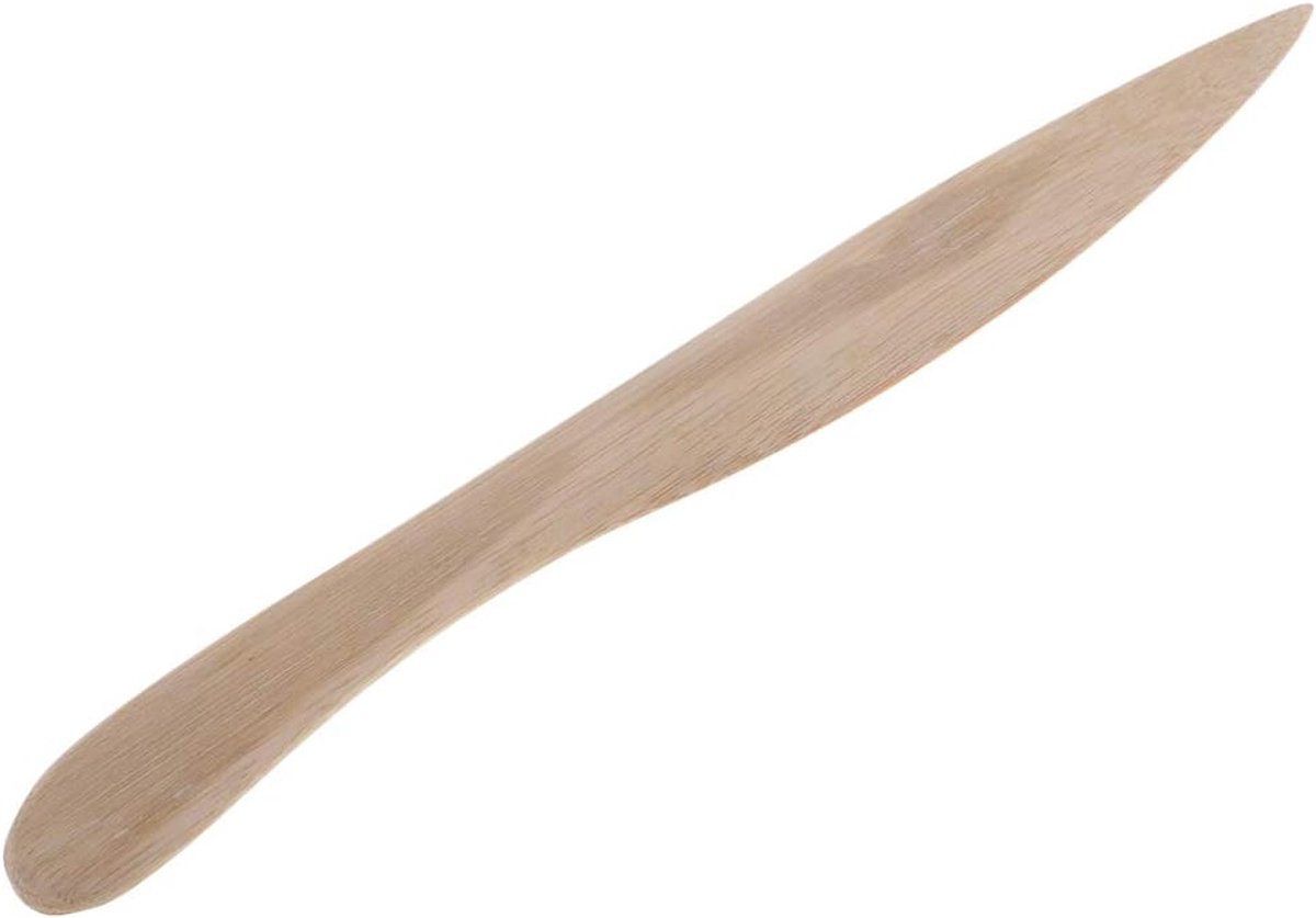 Bamboe Papier Creaser - Papier Snijder Trimmer - Scrapbooking Kaarten Maken - Puntige Botmarker - 23 cm - Natuurlijk Bamboe