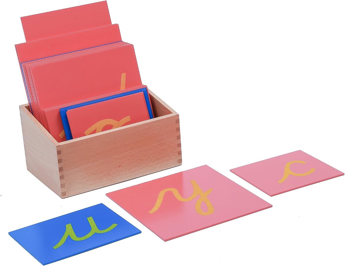 Oefenletters - Schrijfoefening Letters - Leren Lezen - Klinkers en Medeklinkers - 26 Stuks - Blauw Roze