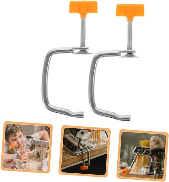 Pastamaker Onderdeel - Bevestigingsklem - Zelf Pasta Maken - Universele Reparatie - 15.5 x 6.5 cm - Zilverkleurig van Pastamaker — afbeelding 4
