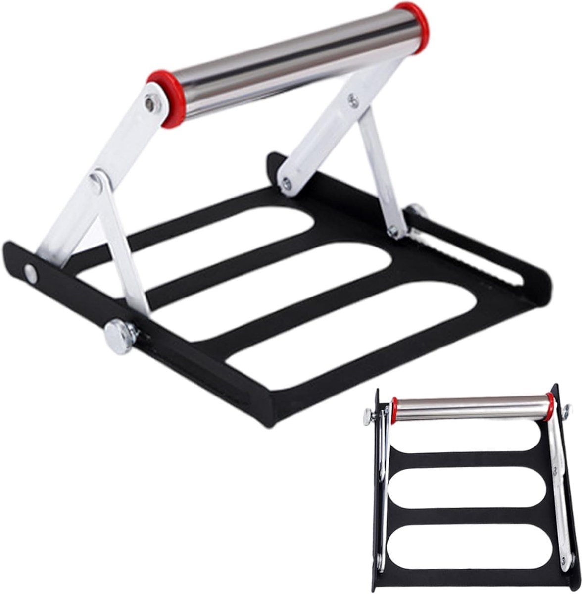 Snijmachine Ondersteuning Afkortzaag Accessoire Houtbewerking Klussen Verstelbaar Steunframe 55-135 mm Zwart