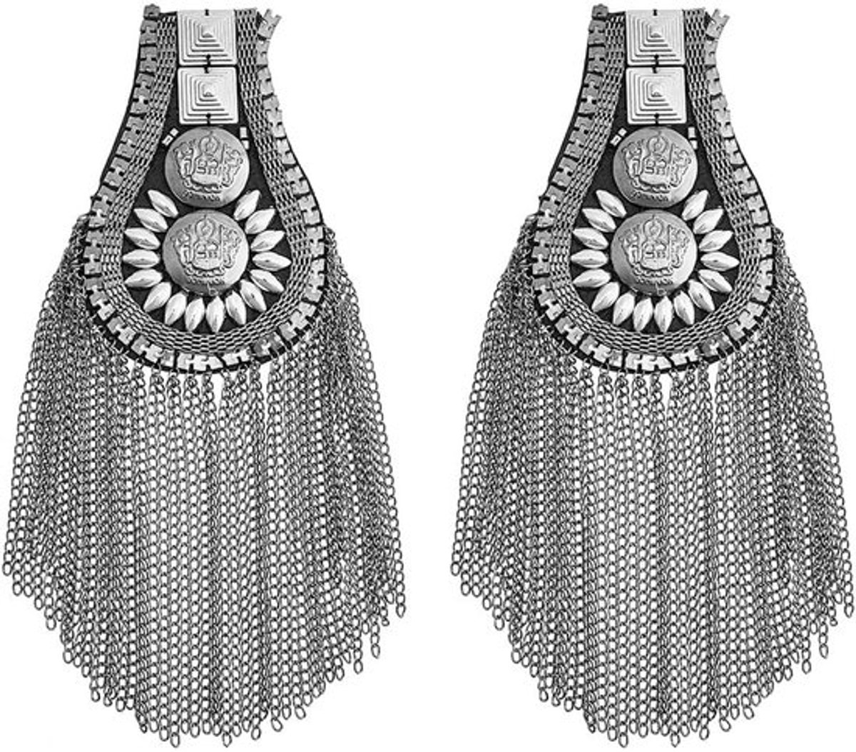 Zeynomax - Klinknagel Ketting - Mode Accessoire - Schouderriem - Gunmetal en