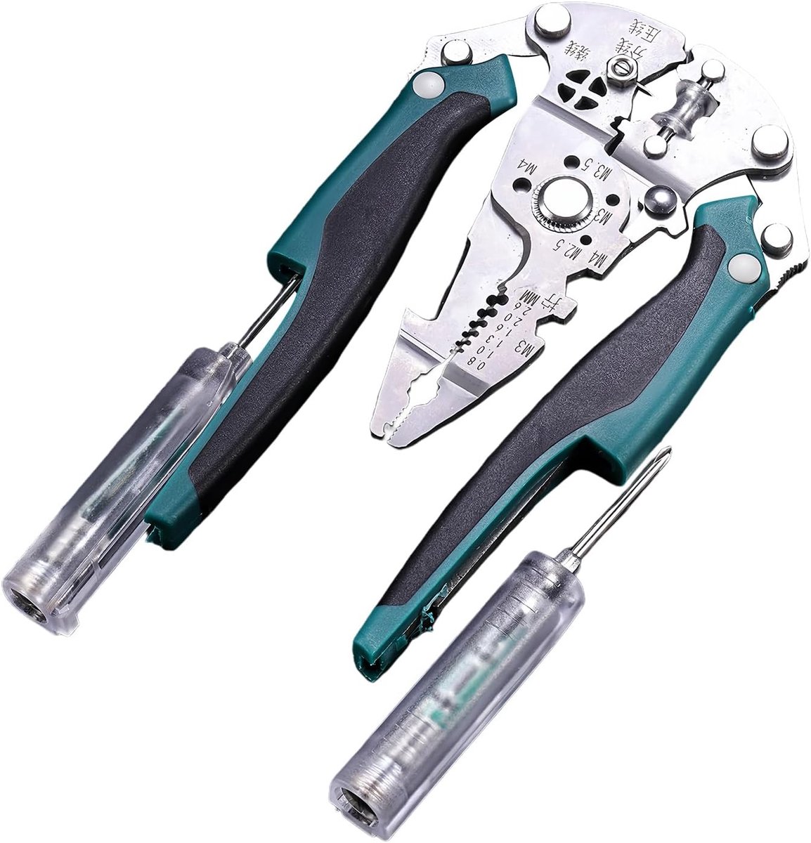 Elektrische Striptang - Automatische Stripper - Elektrisch Werk - Met Krimpfunctie - 25 cm - Groen