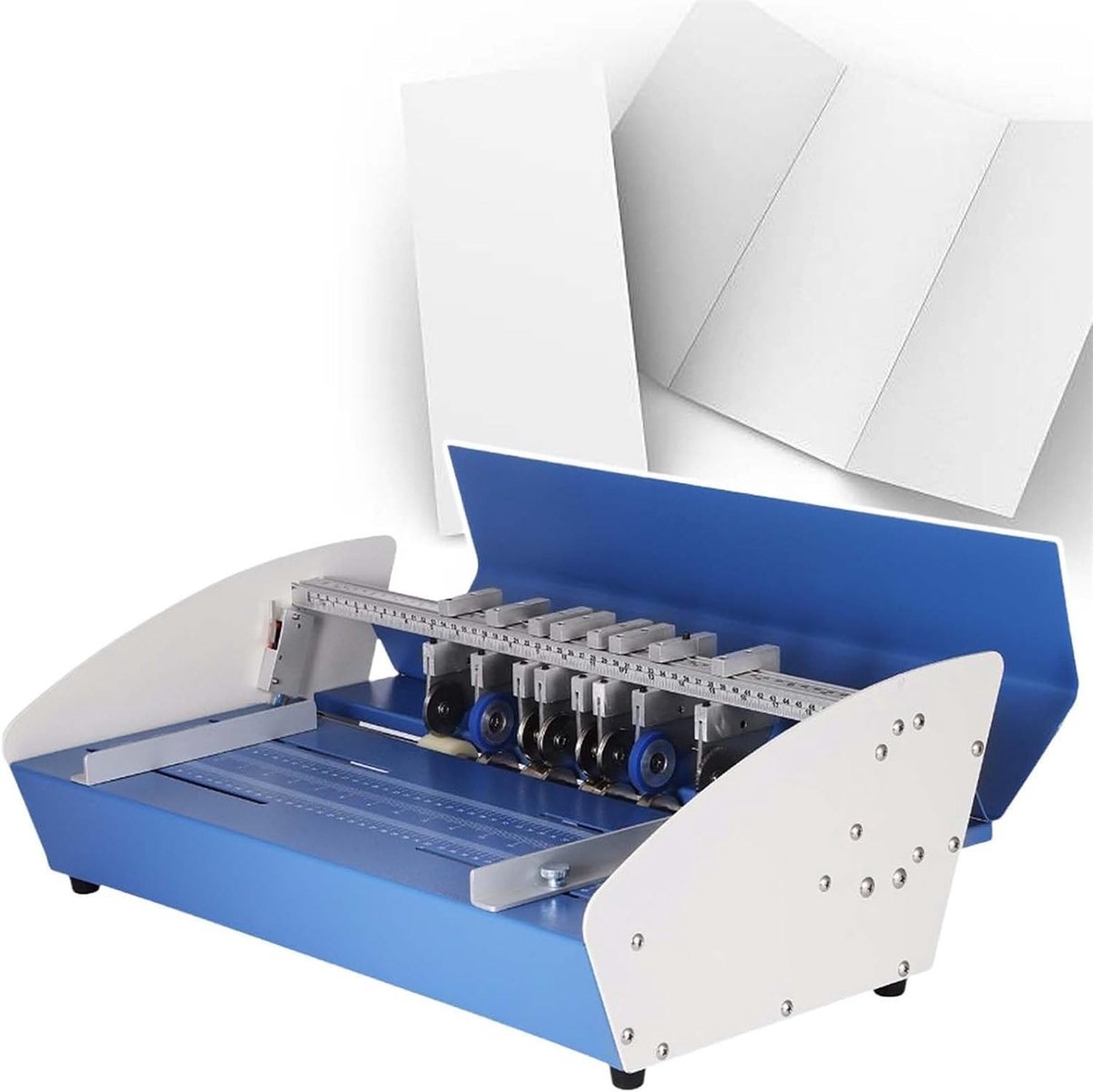 Papier Creaser - Vouwmachine Perforator - Documenten Afwerken - 3-in-1 Functie - 520mm Werkbreedte - Zwart