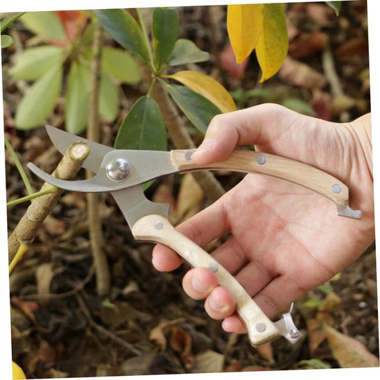 Praktische Tuinschaar - Snoeischaar - Precisie Snoei - Houten Handvat - 20.5 cm - Multicolor — afbeelding 3