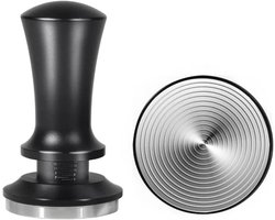 Koffie Tamper - Espresso Pers - Barista Thuis - Geveerde Stamper - 51 mm - Zilver