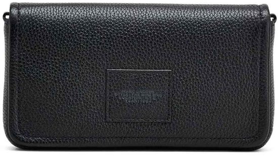 Zwarte leren Mini Bag van Marc Jacobs met logo op de voorkant.