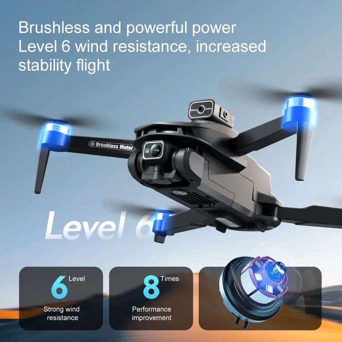 V168 Drone - Pro Max - 8K - 5G - Gps - Professionele - Hd Luchtfotografie - Dual-Camera - 25 minuten vliegtijd - 1 KM bereik - 5GHz Wifi FPV -1 click return- GPS - 8K camera's - 1 batterij - Zonder Vliegbewijs thumbnail 3