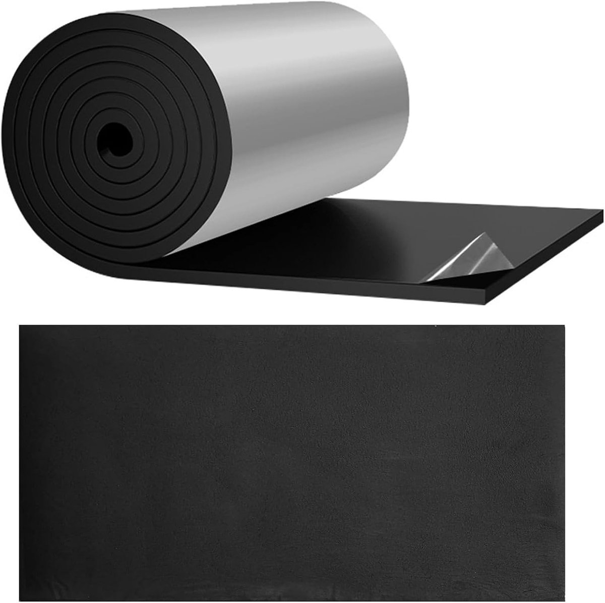 20 mm Auto Isolatiemateriaal, Geluidsisolatie Mat 150 x 30 cm, Brandwerend en Waterdicht, Akoestische Schuimrol, Warmte-isolatie voor Wanden en Voertuigen