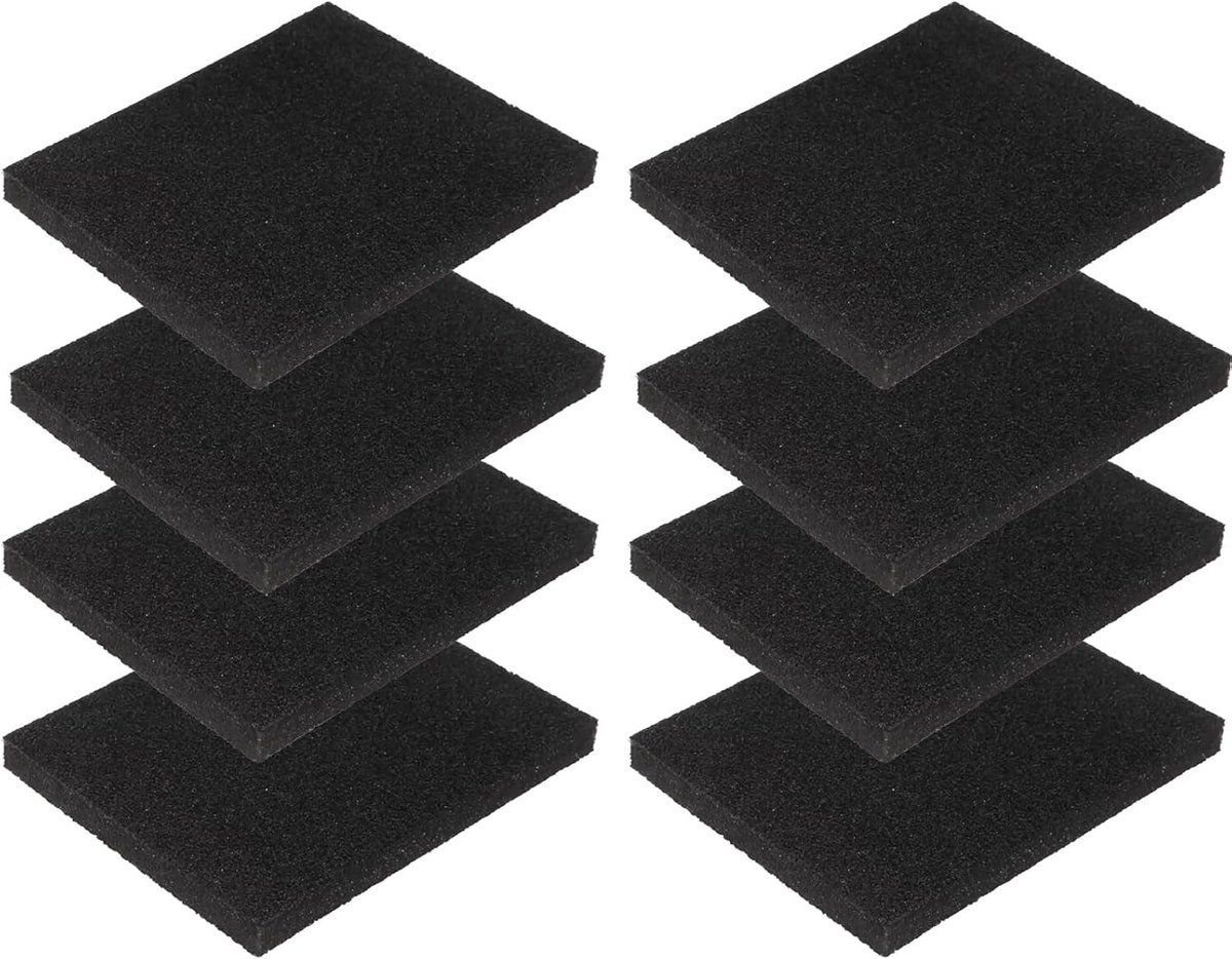 Compostcontainers Vervangingsfilters - Set van 8 Actieve Koolstoffilters voor Biologisch Afval en Geurbeheersing in Compostbakken en Afvalcontainers