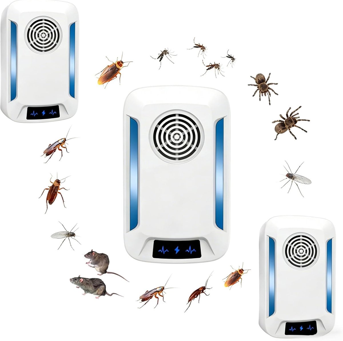 Thijox - Bugshield 2026 Ultrasone Mijtafweer - 2 Stuks, Ultrasoon Apparaat Tegen Mijten, Chemisch Vrij, Voor Slaapkamer en Kinderkamer - Plug & Play T