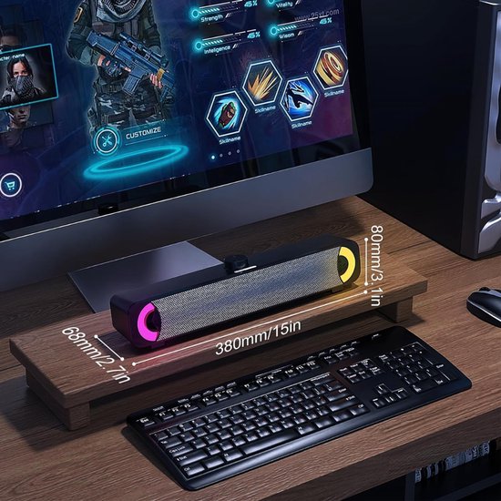 CLVP® Soundbar PC - Speaker Computer - Plug & Play - Zwart van CLVP — afbeelding 5