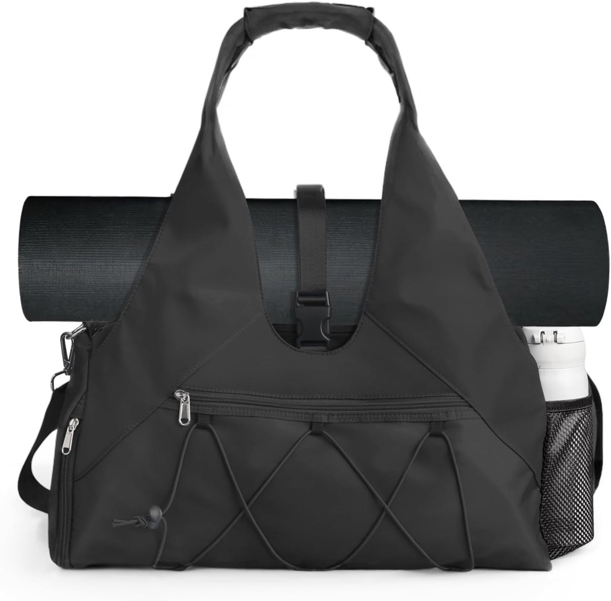 Thijox - Sporttas voor dames en heren, yogatas met schoenenvak, nat vak, reistas voor yogamatten, gymtas, zwemtas, handtas voor vrije tijd, multifunct