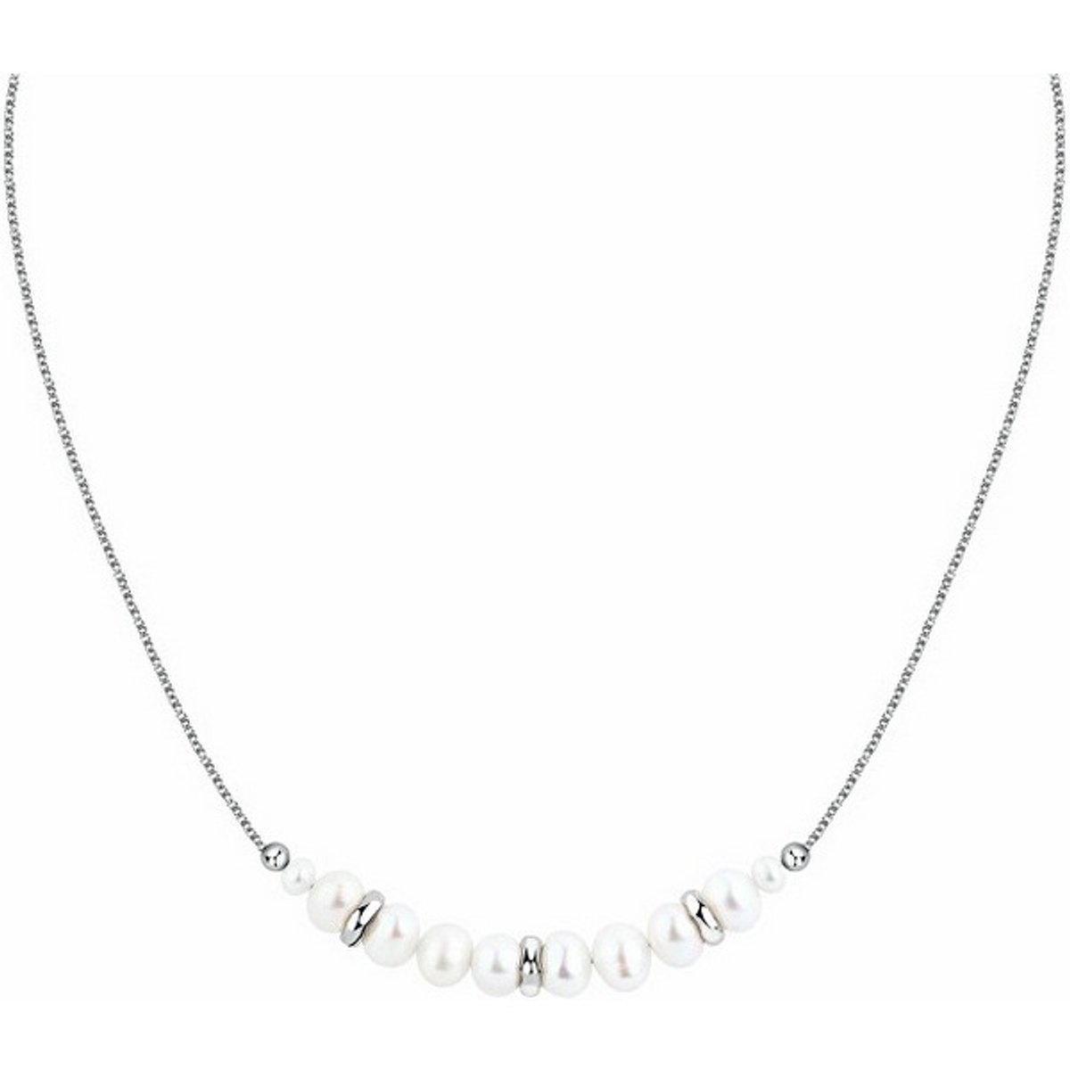 MORELLATO PERLA SXU42 ZILVEREN KETTING MET PARELS 1 STUK