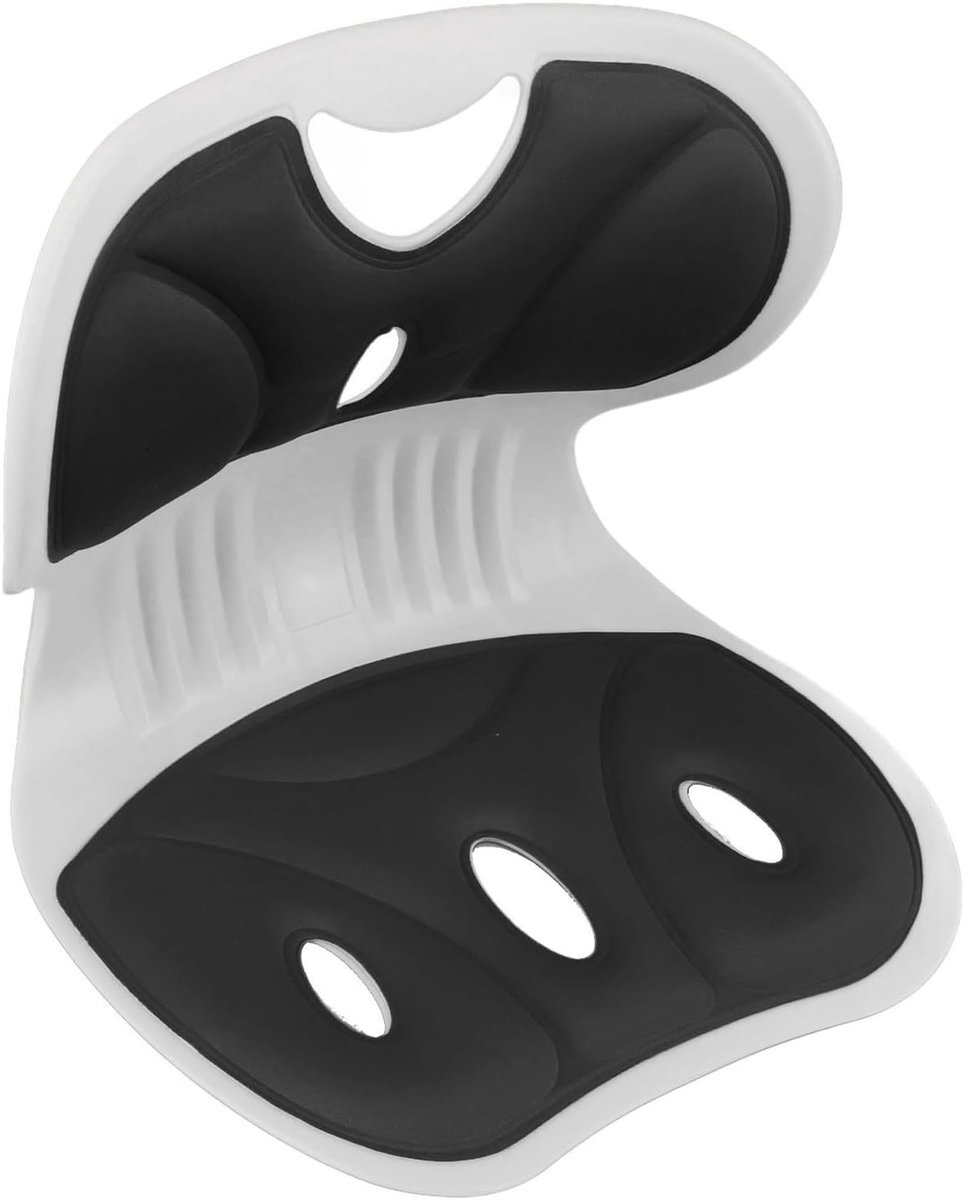 Comfortabele Zitcorrectiestoel voor Studenten, Ademend Kussen voor Goede Houding en Rugsteun, Ideaal voor Kantoor en Thuisgebruik (Zwart)