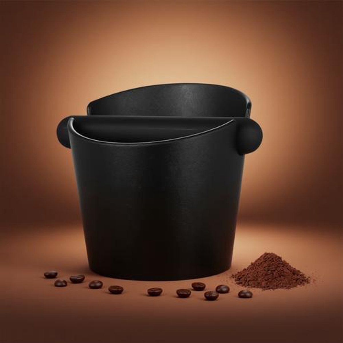 Koffie Knock Box - Espresso Koffiedik Container met Verwijderbare Klopstang - Zwart - BILMU