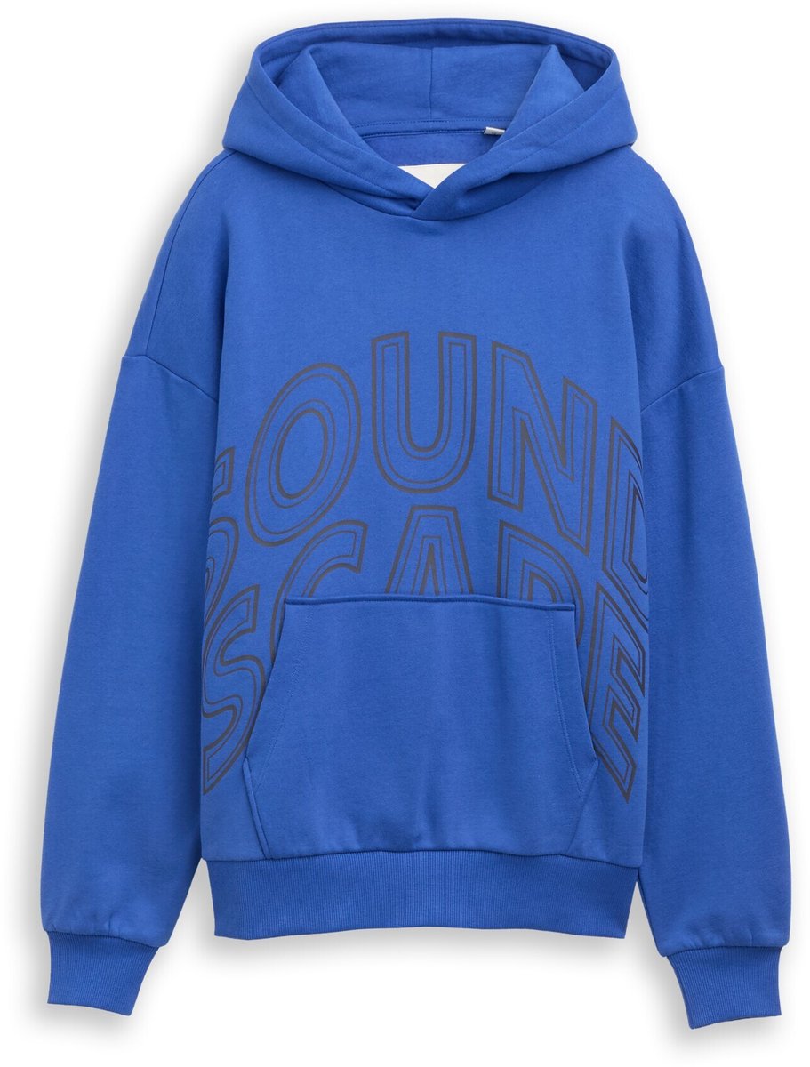 Tom Tailor - Oversized hoodie met opschrift - Maat 128 - beau blue